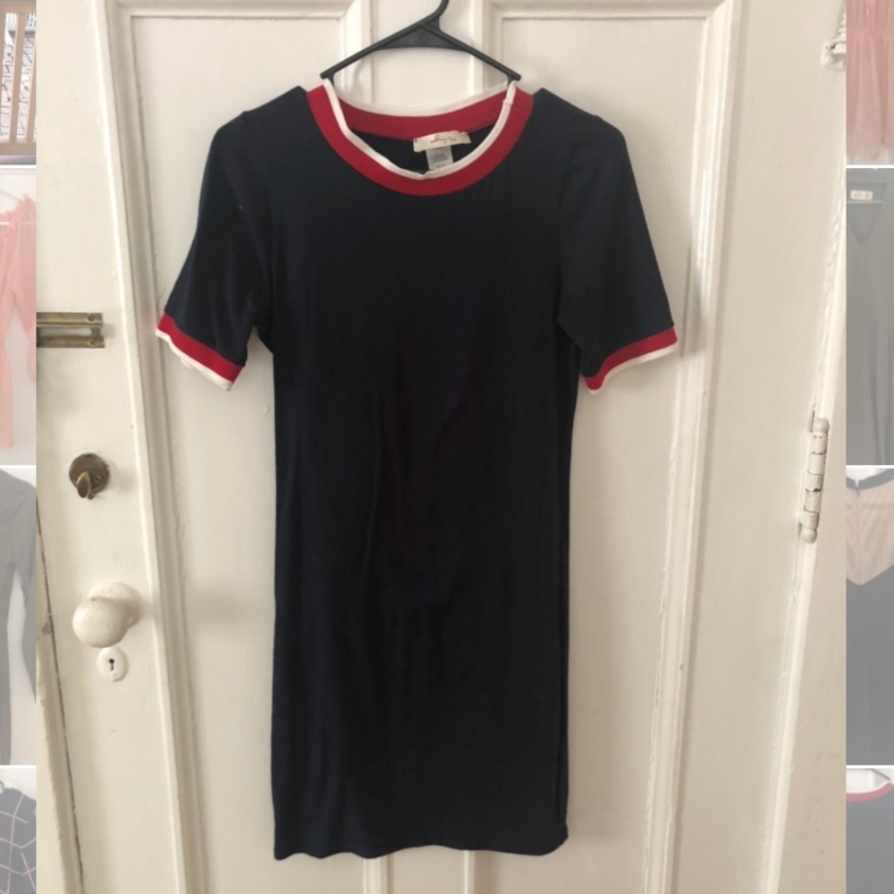 Polyester stretchy casual t shirt dress